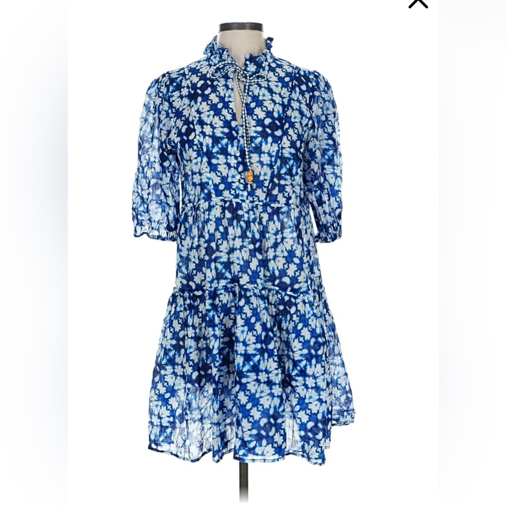 🌿 Suncoo Paris Blue Floral Dress